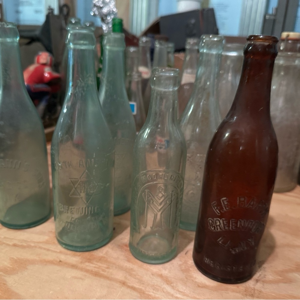 Vintage New York Brewery Glass Bottle Collection